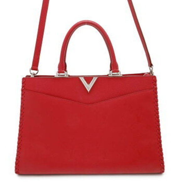 Louis Vuitton Monogram Very Zip Tote Bag Red - Picture 1 of 8